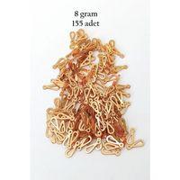 Oya Abiye Bileklik Kolye Pleksi Metalik Plastik Pul Altın Renk 8 gram 155 adet - BNC482