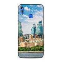 Huawei Honor 8x Uyumlu Kılıf Azarbaijan (4) Koruma Kılıfı Alev Kuleleri