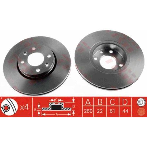 Ni̇ssan Micra Note Ön Fren Di̇sk 260Mm 06-