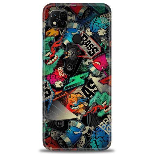 Xiaomi Redmi 10A Kılıf HD Baskılı Kılıf - Bass + Tam Ekran Koruyucu