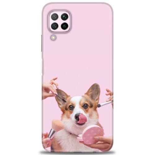 Huawei P40 Lite Kılıf HD Baskılı Kılıf - Sevimli Köpek + Tam Ekran Koruyucu