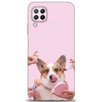 Huawei P40 Lite Kılıf HD Baskılı Kılıf - Sevimli Köpek + Tam Ekran Koruyucu