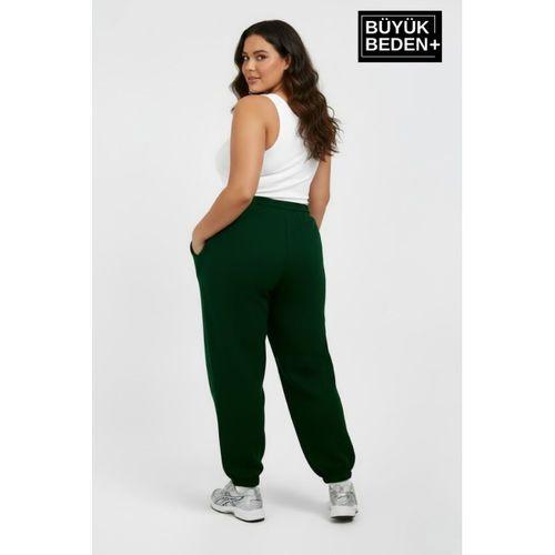 Kadın Büyük Beden Paça Lastikli İki İplik Rahat Kalıp ince Eşofman Altı SPR26BEAK951