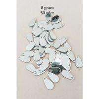 Oya Abiye Bileklik Kolye Pleksi Metalik Plastik Pul Gümüş Renk 8 gram 50 adet - BNC531