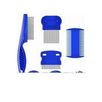 4'lü Bit Pire Tarağı Set Kedi Köpek Evcil Hayvan Tüy Toplayıcı Mavi