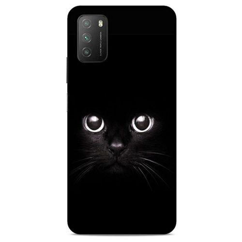Lopard Xiaomi Poco M3 Uyumlu Kılıf Kediler (44) Tough Armor Kılıf Kara Kedi