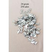 Oya Abiye Bileklik Kolye Pleksi Metalik Plastik Pul Gümüş Renk 24 gram 270 adet - BNC563