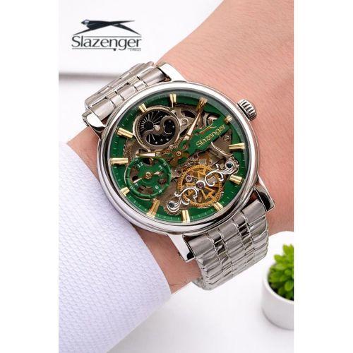 Slazenger Otomatik Seri Mehtap Ve Güneş Kadranlı İtalyan Bileklik Hediyeli Erkek Kol Saat O.2611.370