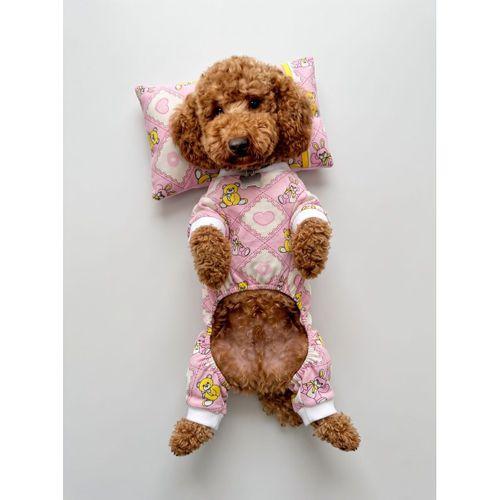 Toad Teddy Penye Tulum Yastık Takım Uyku Set Köpek Tulum Elbise