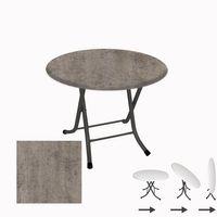 Dockers Klasik Katlanır Masa Yuvarlak (90 cm Çap) - (Werzalit, Wermodin ve Allzalit Tabla) - Kahve Oxid