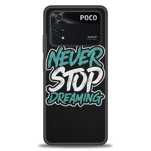 Xiaomi Poco M4 Pro 4G Kılıf HD Baskılı Kılıf - Never Stop Dreaming + Tam Ekran Koruyucu