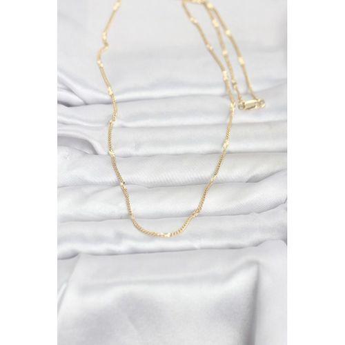 CM 14K Gold Renk Lazer Puntalı Model 60 cm Kadın Kolye