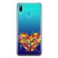 Huawei P Smart 2019 Kılıf Kalp Meyve Ağacı Arka Kapak Koruma Desenli Full Koruyucu