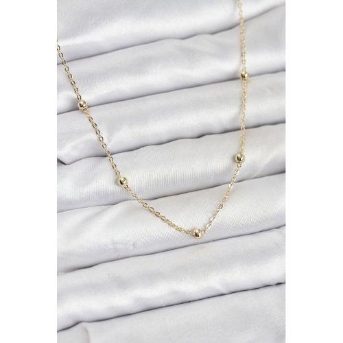 CM Gold Renk Top Zincirli Kadın Kolye