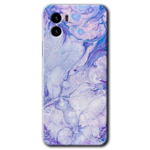 Vivo Y15s Kılıf HD Desen Baskılı Arka Kapak - Spots Lilac