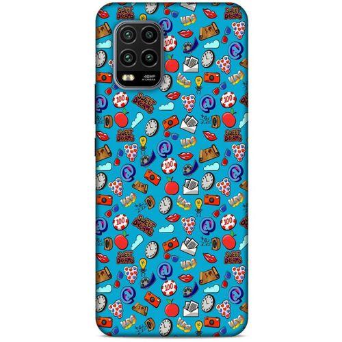 Retro (21) Desen Koruyucu Kapak Renkli Xiaomi Mi 10 Lite Kılıf