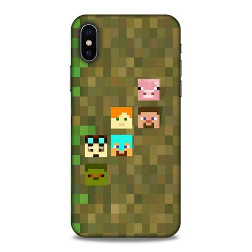 Lopard Apple iPhone XS Uyumlu Kılıf PiXel (14) Lansman Kılıf Minecraft Karakterleri
