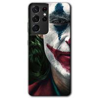 Samsung Galaxy S21 Ultra Kılıf HD Desen Baskılı Arka Kapak + Temperli Cam - Joker