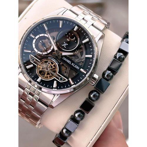Daniel Klein Otomatik Erkek Kol Saati 30 Metre Suya Dayanıklı Çelik Kordon + Bileklik Hediyeli VS.BLKT.0690