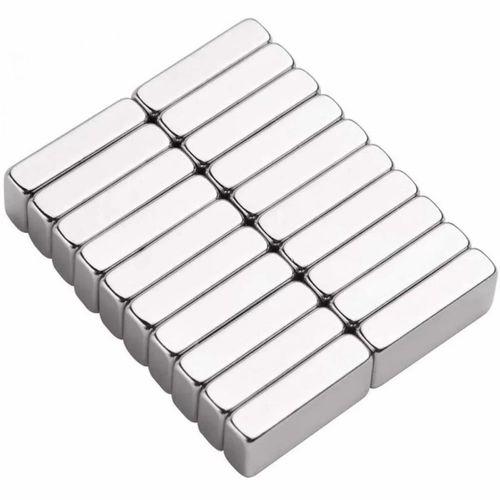 10 Adet 20x10x5 Mm Neodyum Magnet N35 Güçlü Mıknatıs Köşeli Ve Dayanıklı Nikel Kaplama