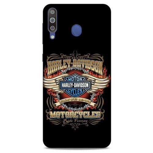 Samsung Galaxy M30 Uyumlu Kılıf Motorsiklet (6) Silikon Kılıf Harley Davidson