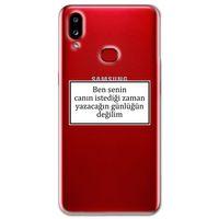 Galaxy A10s Kılıf HD Yazı Baskılı Silikon Arka Kapak - Yazı 10