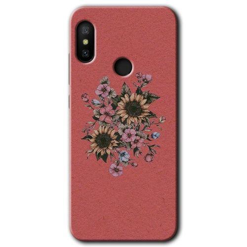 Xiaomi Redmi Note 6 Pro HD Baskılı Kılıf + 9D Tam Ekran Koruyucu - Retro Çiçek