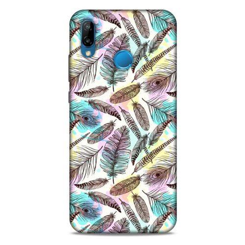 Huawei P20 Lite Kılıf Desenli Özel Seri Tüyler (2) Kabı