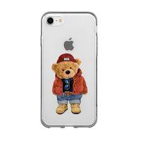 iPhone 8 Teddy Bear Premium Şeffaf Silikon Kılıf