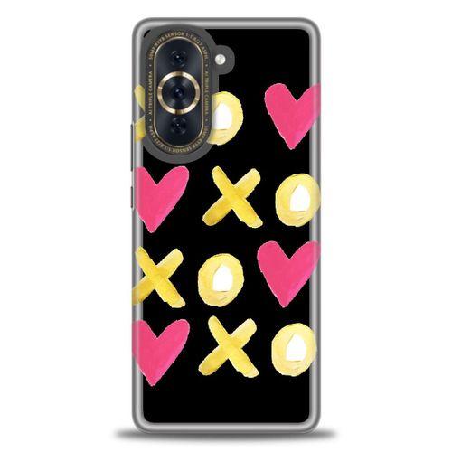 Huawei Nova 10 Kılıf HD Baskılı Kılıf - XOXOXO + Tam Ekran Koruyucu