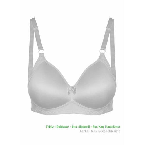 Alışveriş Meydanı Kadın Gri Toparlayıcı Küçültücü Balensiz Boş Kap Sütyen