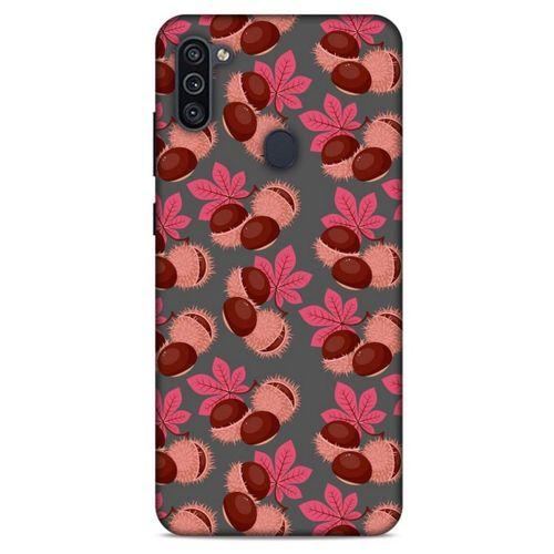 Frutix Kestane 02 Samsung Galaxy M11 Kılıf Desenli Silikon
