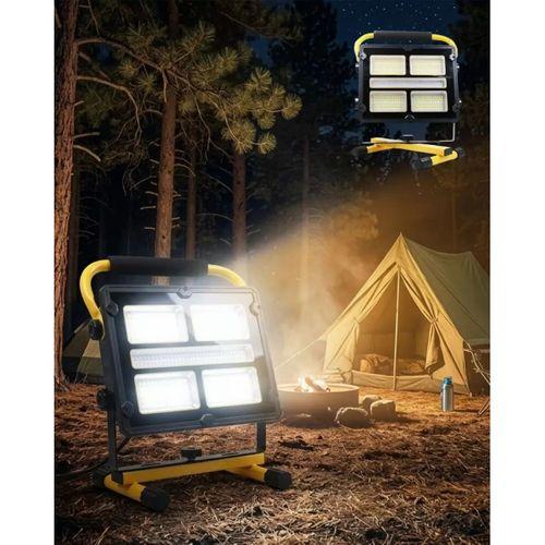 Solar Ve Usb Şarjlı Güçlü Led Çalışma Lambası Ayarlanabilir Açılı Kamp Feneri