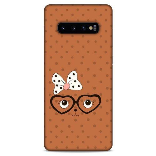 Lopard Samsung Galaxy S10 Plus Uyumlu Kılıf Kediler (11) Tam Koruma Gözlük Yüz