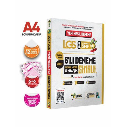 2027 8 Sınıf Yeni Sistem LGS 6lı TÜM YIL Deneme Paketi Dijital Çözümlü Hızlı Tosbik Yayınları