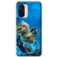 Redmi K40 Pro Kılıf HD Desen Baskılı Arka Kapak - Çılgın Kedi + Kırılmaz Cam
