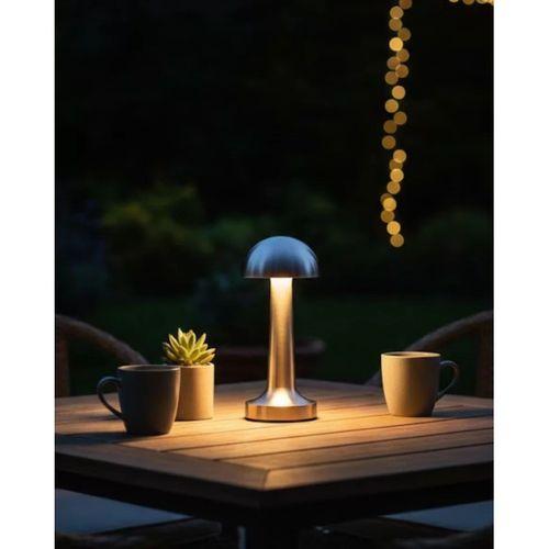 Şarjlı Kablosuz Mantar Masa Lambası Dokunmatik 3 Renk Led Modern Tasarım