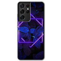 MRCİLETİSİM Samsung Galaxy S21 Ultra Kılıf HD Desen Baskılı Arka Kapak + Temperli Cam - Mekanik Yaprak 5