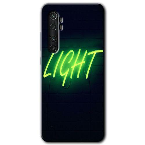 Xiaomi Mi Note 10 Lite Kılıf HD Desen Baskılı Arka Kapak - Neon İnscription + Kırılmaz Cam
