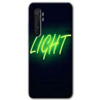 Xiaomi Mi Note 10 Lite Kılıf HD Desen Baskılı Arka Kapak - Neon İnscription + Kırılmaz Cam