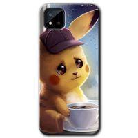 Realme C11 HD Baskılı Kılıf + 9D Tam Ekran Koruyucu - Üzgün Pikaçu