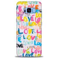 Samsung Galaxy S8 Plus Kılıf HD Baskılı Kılıf - Love Love + Tam Ekran Koruyucu