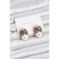 Maske Model Pirinç Kadın Küpe