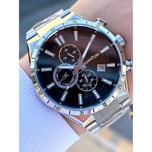 Quantum Çelik Kordon Fonksiyonları Aktif 100 Mt Suya Dayanıklı Erkek Kol Saati EPWG936.050