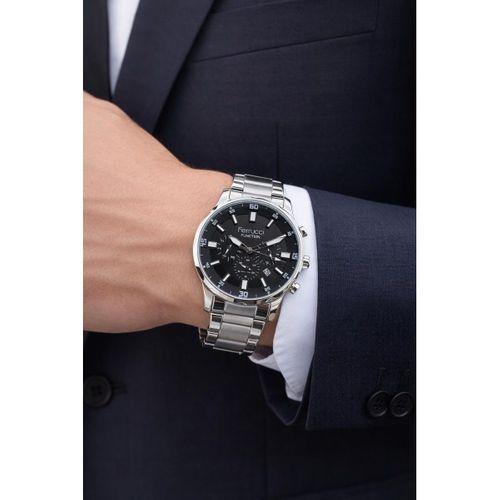 Ferrucci İç Fonksiyonları Aktif 30 Mt Suya Dayanıklı Çelik Kordonlu Erkek Kol Saati EFR.13299.M2
