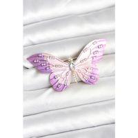 Lila Renk Kelebek Model Broş