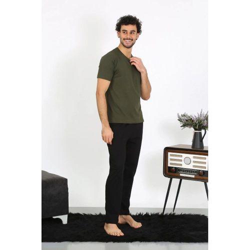 Erkek Penye Haki 3'lü Pijama Takımı
