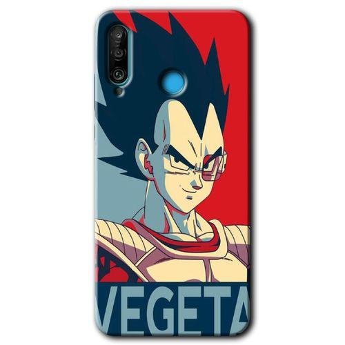 Potkal Hediye Fabrikası Huawei P30 Lite Kılıf HD Desen Baskılı Arka Kapak - Vegeta