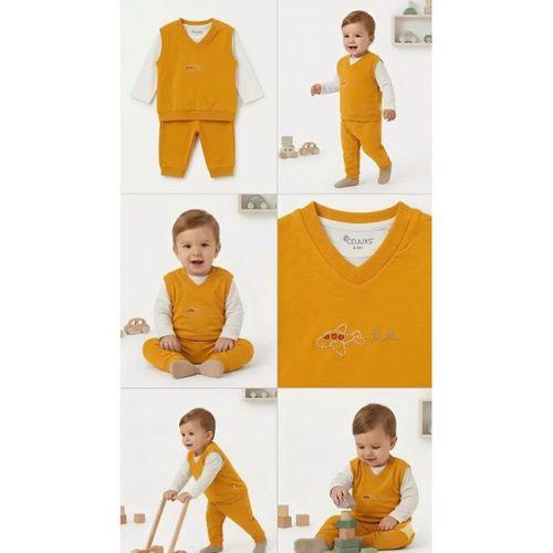 6/24 Ay Yelekli Badyli 3 Parça Bebek Takımı