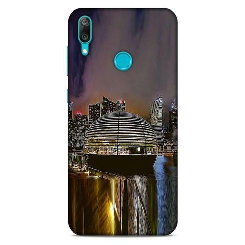 Huawei Y7 2019 Kılıf Dünya Mimarisi (49) Ultra Silikon Kılıf Apple Marina Bay